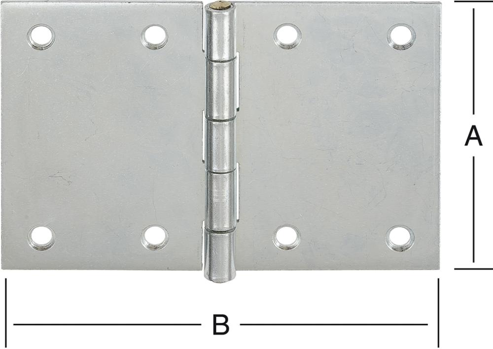 Ger.breites Scharnier 80X120mm,Est (V2A) VORMANN