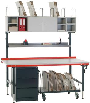 Regalsystem f. Packtische1762x243x330mm Regalsystem f. Packtische1762x243x330mm