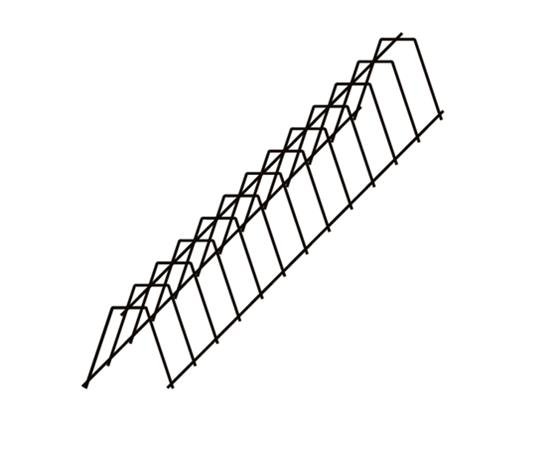 SBA-Träger-Abstandhalter  10 cm à 2 mtr (gemäß nach DBV - Merkblatt), Länge: 2 Meter