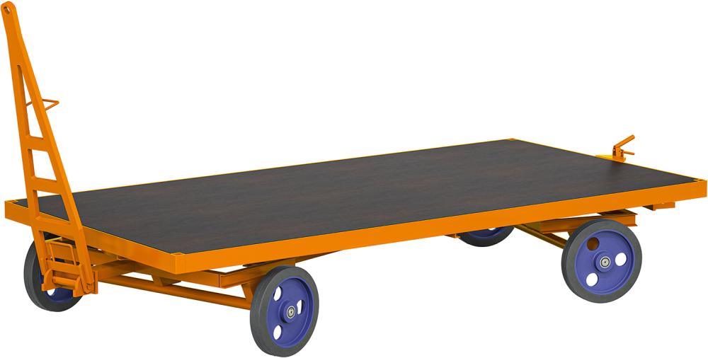 ROLLCART Schwerl.-Indust-rieanhänger 2-Achs-Drehs-chemel. 3000kg 3000x1500-mm VG-Bereif. 400x75mm