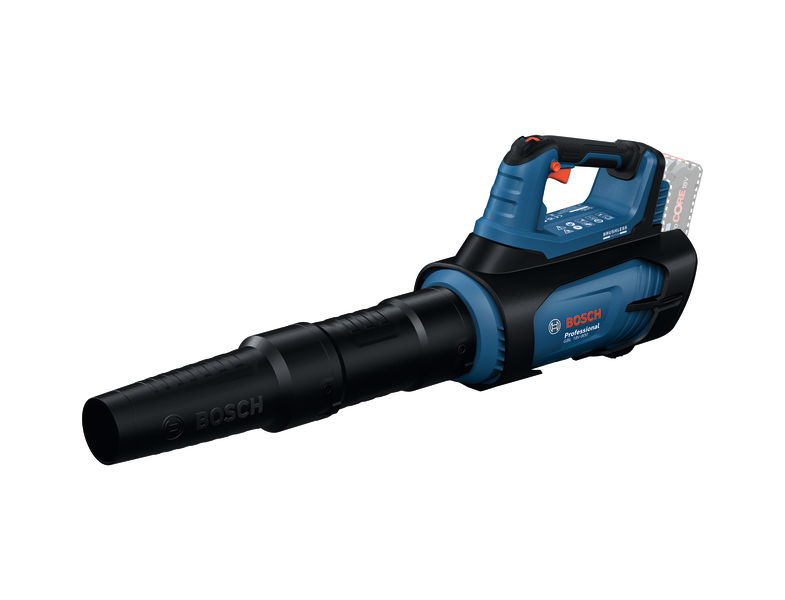 Akku-Laubbläser GBL 18V-800 von Bosch zum Entfernen von Abfall. Produktbild dynamisch