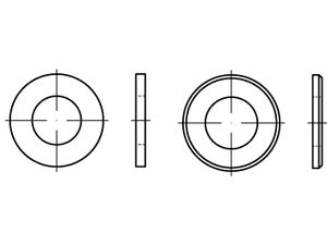 Scheiben DIN 125 Messing A 2,2 ( 2 x 5 x 0,3) Ms K normal