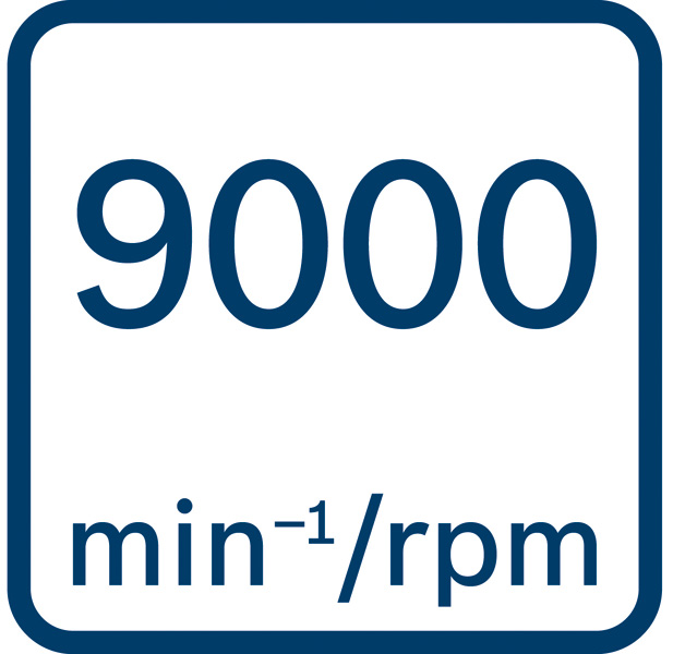 Leerlaufdrehzahl 9000 U/min Logo/Symbolbild