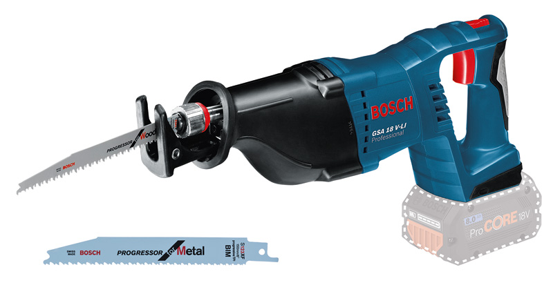 Akku-Säbelsäge GSA 18 V-LI von Bosch . Produktbild Lieferumfang